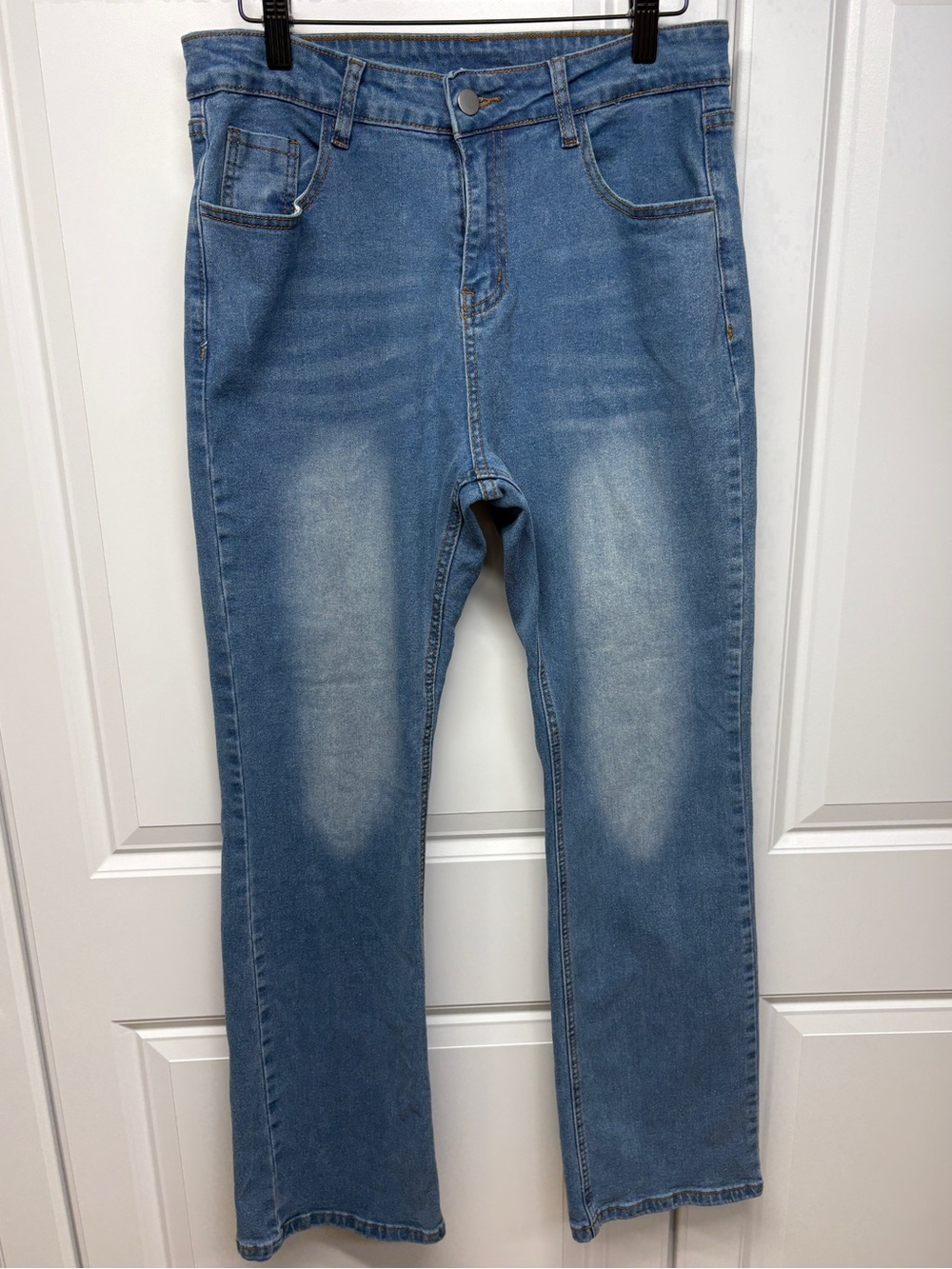 Noracora High Rise Straight Leg Jeans Medium Wash Faded Size M Good Condition